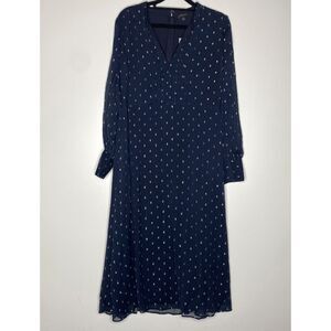 New Ann Taylor Lurex Clip Midi Dress Women's Size 10 Petite